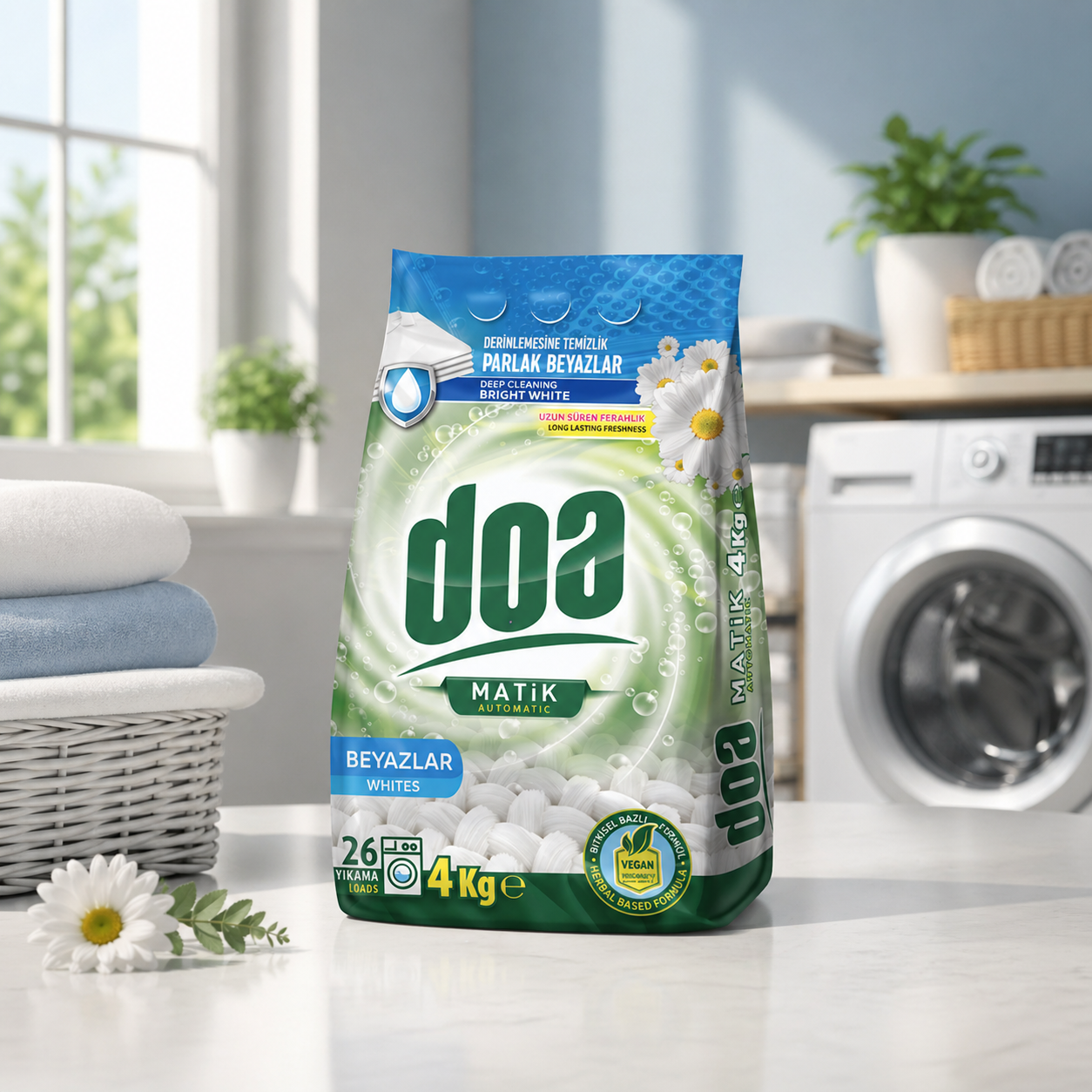 Doa стиральный порошок 4kg  для Белого белья