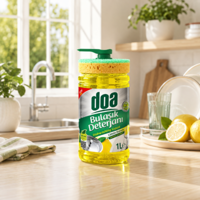 Doa средство для посуды с губкой 1L  Limon Ozlu