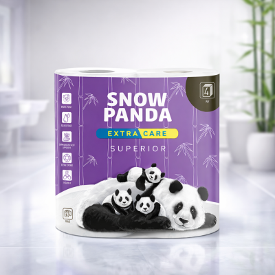 Снежная ПАНДА туал.бум. Extra Care 4-сл Superior 4шт*14 шт /0626