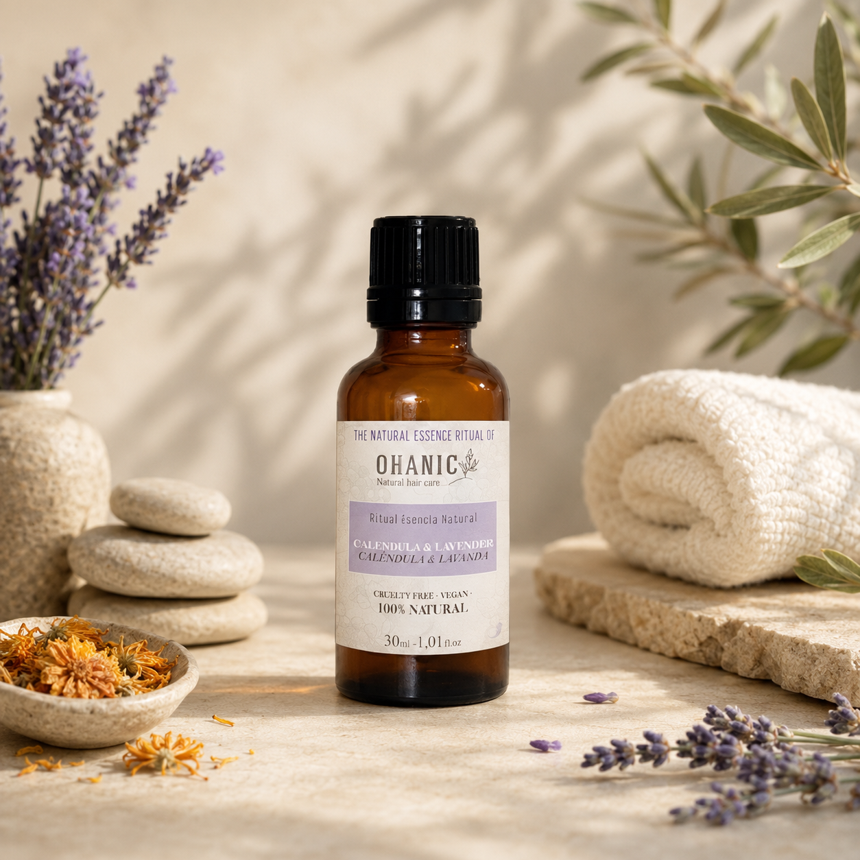Ohanic Calendula & Lavanda Essential 30ml.