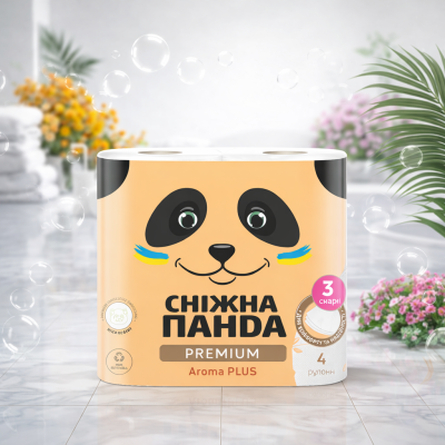 Снежная ПАНДА туал.бум. Premium Aroma Plus 3-сл 4шт*14 /2880