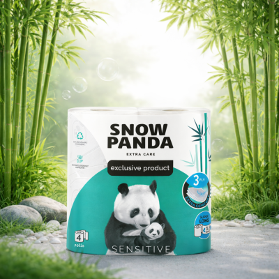 Снежная ПАНДА туал.бум. Extra Care Sensitive Супер Длина 3-сл 4шт*12 в кор/0671