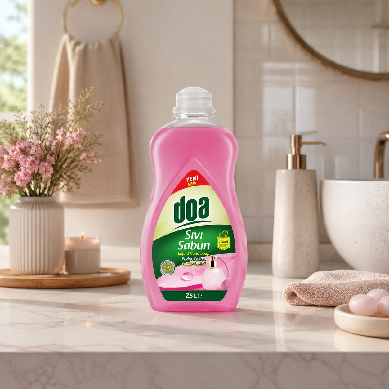 Doa жидкое мыло 2,4 L. Pudra kokulu