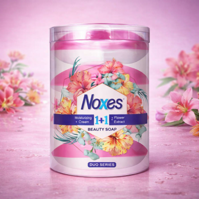 Noxes туал.мыло в стакане Duo Series 4*100 гр/90гр (16  в кор) Flower /4600/8652