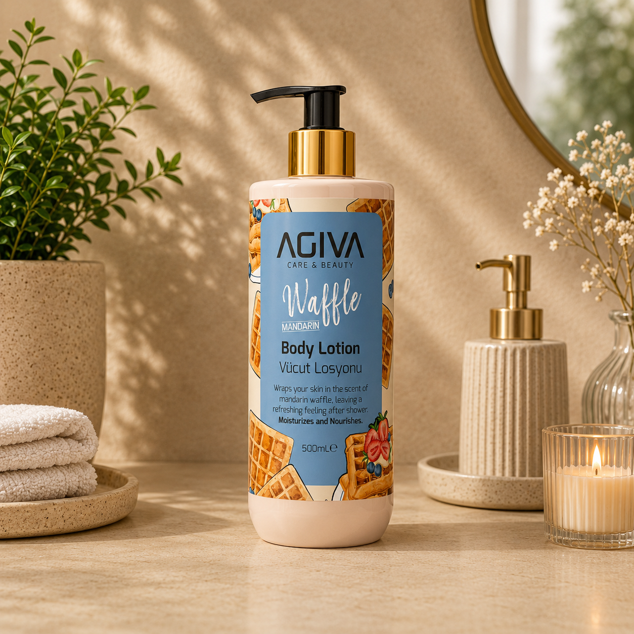 Agiva Body Lotion  500ml. Waffle & Mandarin