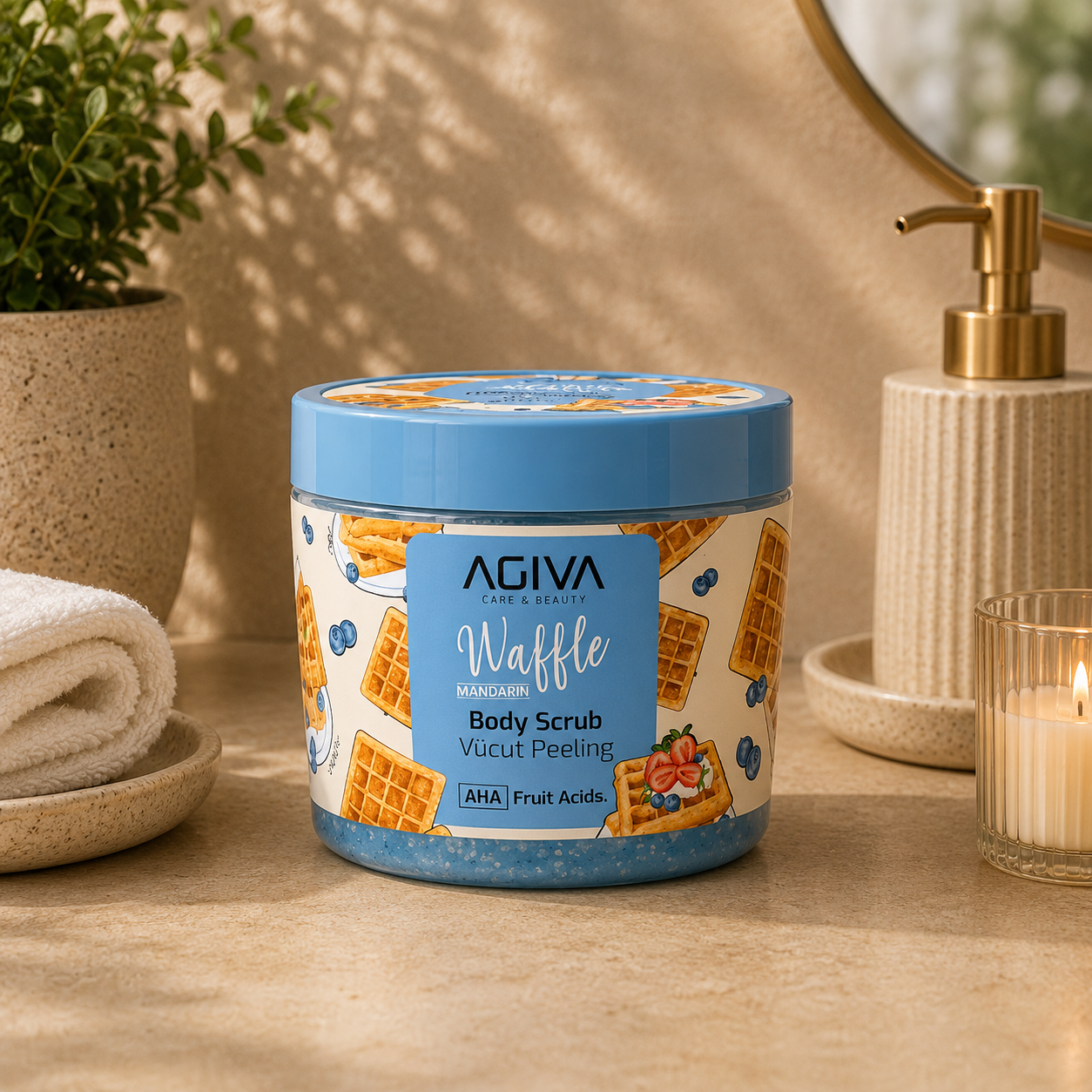 Agiva Body Scrub 300ml. Waffle & Mandarin