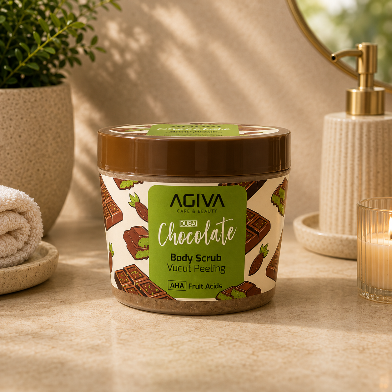 Agiva Body Scrub 300ml. Dubai Chocolate