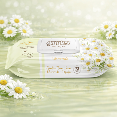 GIGGLES влаж.салф. 72шт Chamomile /7411 $