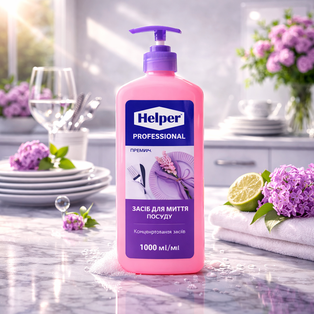 Helper средство для посуды Концентрат 1 Л Professional Лаванда