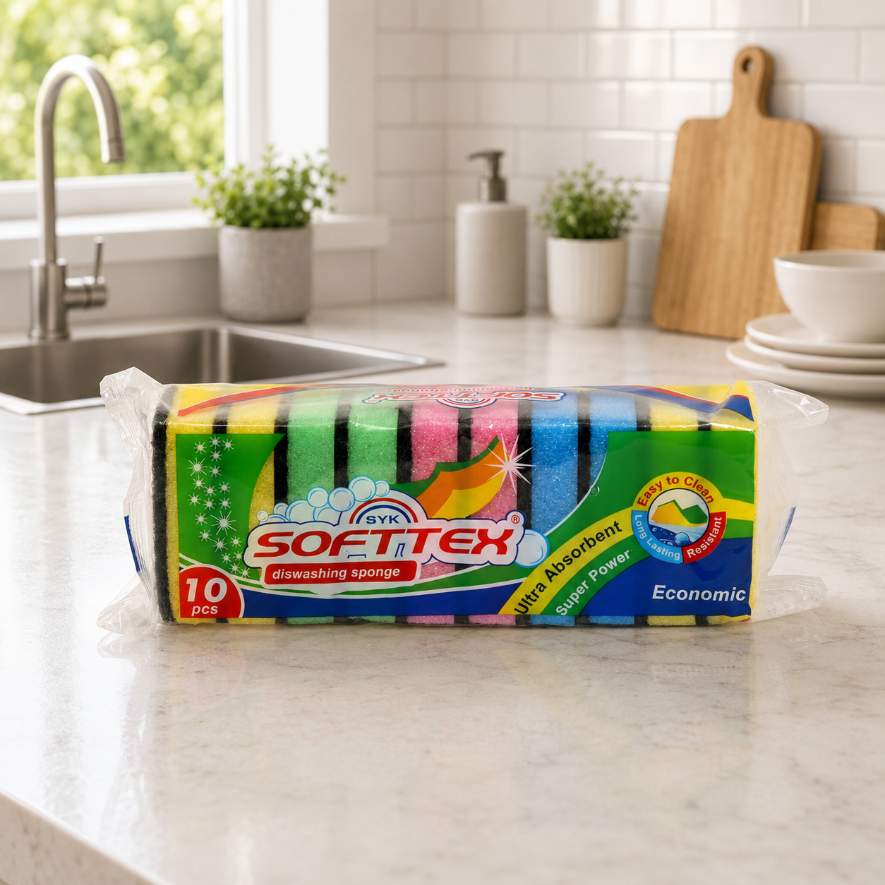 Softtex губка для посуды 10-ка