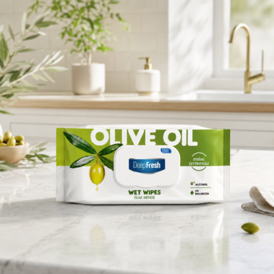 Deep Fresh влажные салфетки Green Nature 120шт Olive Oil
