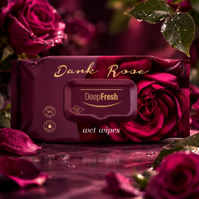 Deep Fresh  влаж.салф Oriental 100шт Dark Roze /2512 $