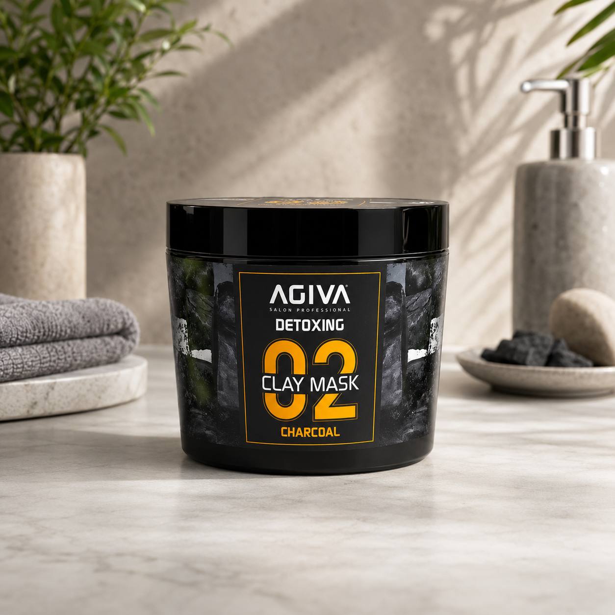 Agiva Peeling Carbon-Clay Detoxing mask  300ml.