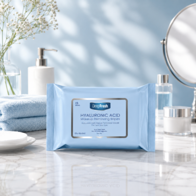 Deep Fresh Make-Up косметические влажные салфетки 25 шт Hyaluronic