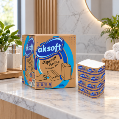 Aksoft салфетки для диспенсера 2-сл 200шт