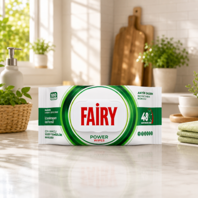 Fairy влажные салфетки для уборки 100шт*12 Белое хоз мыло