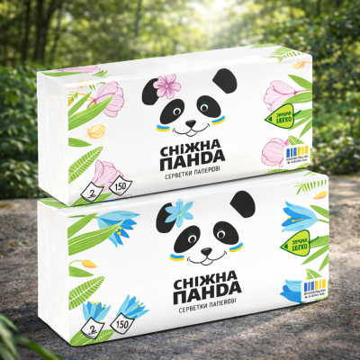 Снежная ПАНДА салф косм. 2-сл 150шт белая в Полиэтилене (40 в кор) 1012