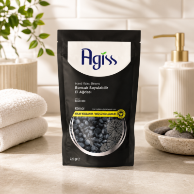 Agiss  воск гранулы для депиляции 220гр. Carbon (банка)