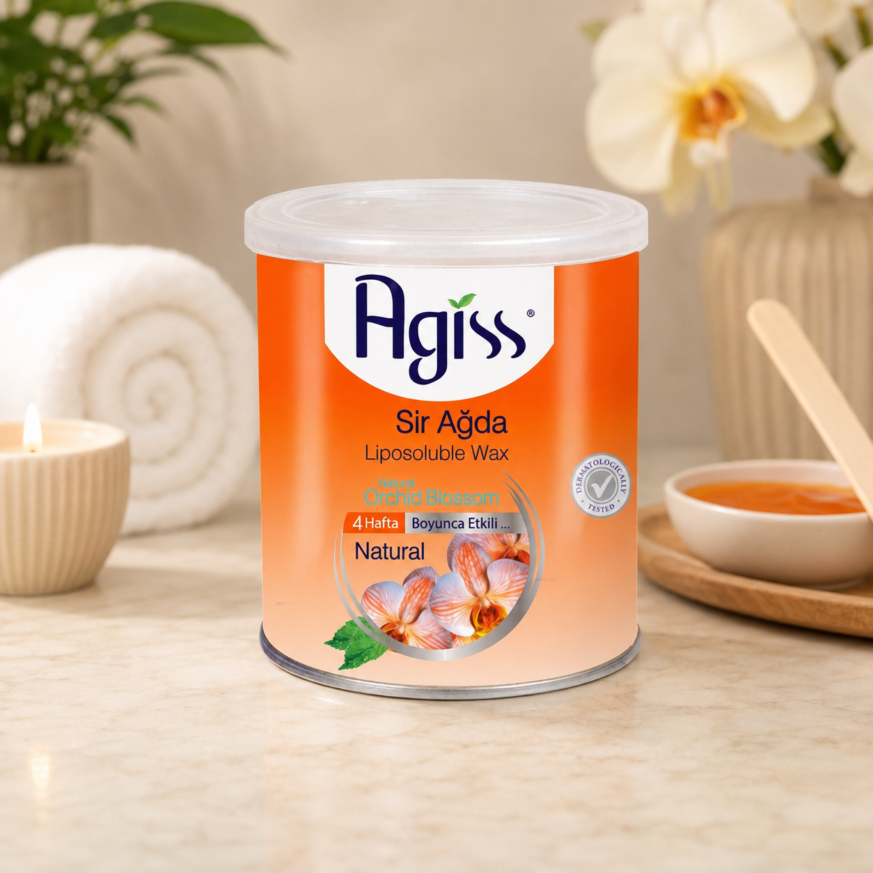 Agiss  воск для депиляции 240мл. Natural  (банка)