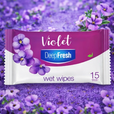 Deep Fresh карманные влажные салфетки Violet 15 шт.