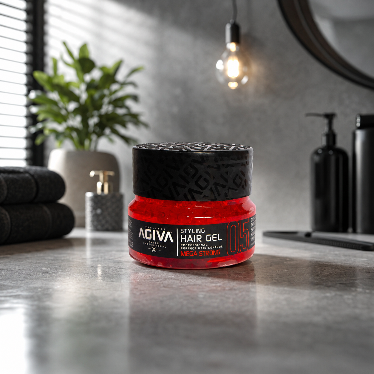 Agiva Hair Styling gel Mega Strong Red  200ml.
