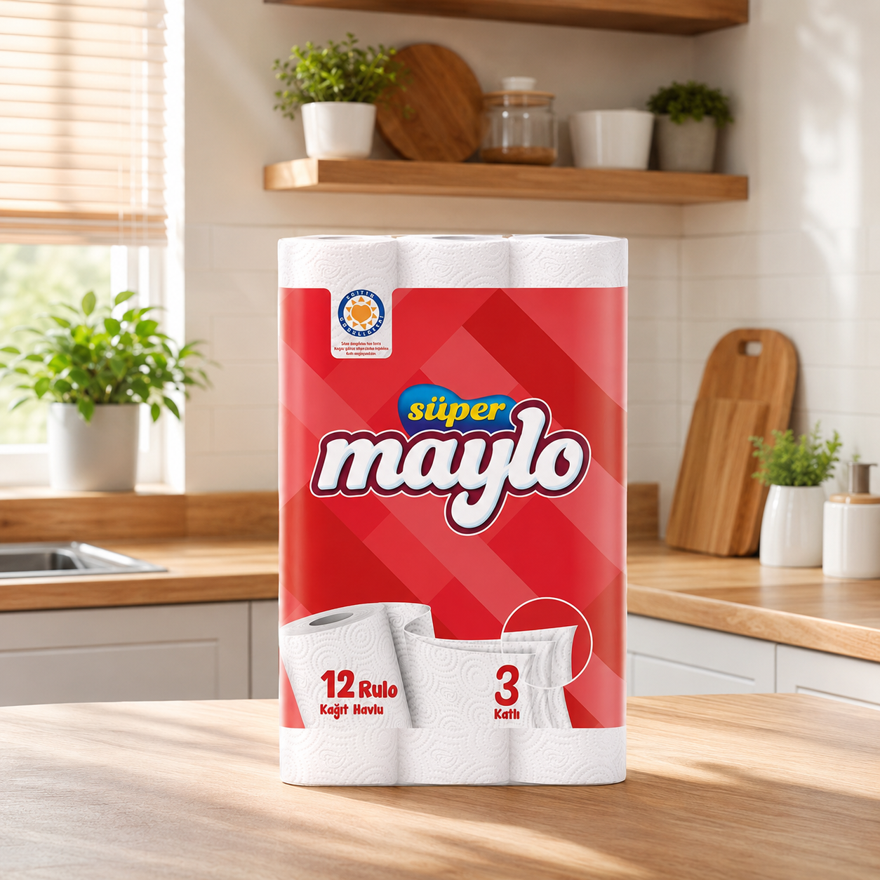 Maylo кухонное полотенце 3-сл. 12шт