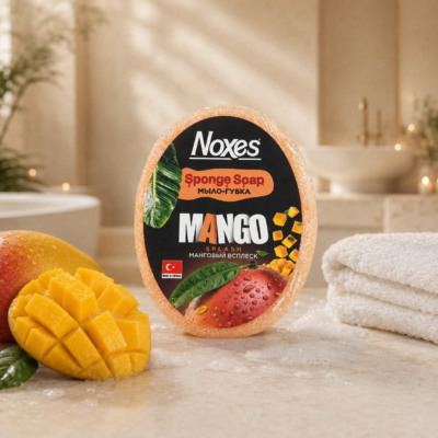 Noxes мочалка-мыло Манго 130гр  (48 в кор) /9221 $