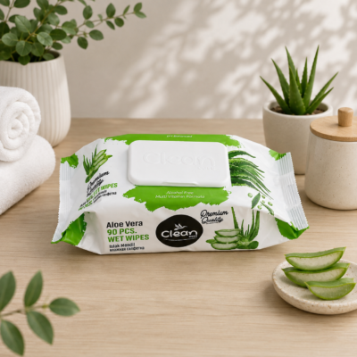 CLEAN  влаж.салф. 90шт*12 шт в кор Aloe Vera /32061 $