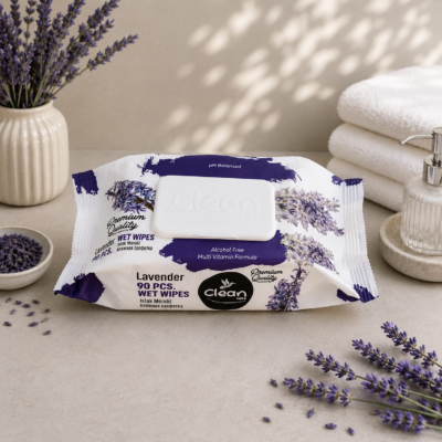 CLEAN  влаж.салф. 90шт*12 шт в кор Lavender/32306 $